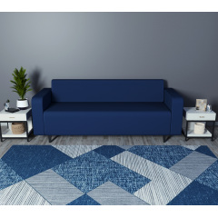 Диван офісний Tobi Sho Арне з підлокітниками 1880х700х740 мм, шкірзам Midnight Blue/2227 Івано-Франківськ