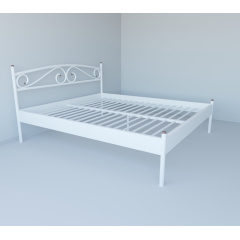 Кровать полуторная металлическая Tobi Sho CAROLA-1 200Х120 Белая Самбор