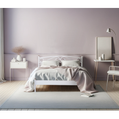 Кровать полуторная металлическая Tobi Sho CAROLA-1 200Х120 Белая Самбор