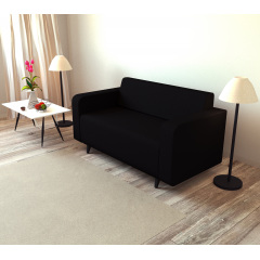 Диван офісний Tobi Sho Арне з підлокітниками 1380х700х740 мм, шкірзам Black/2230 Виноградів