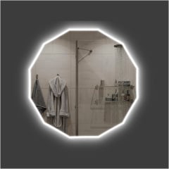 Зеркало Экватор с фоновой LED подсветкой фигурное DR-37 650х650х30 Хмельницкий