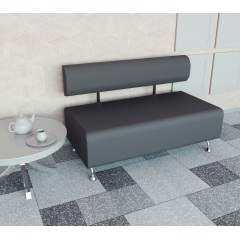 Диван офісний Tobi Sho Доран-42 без підлокітників 1200x540x750, шкірзам Сірий 2233 Умань