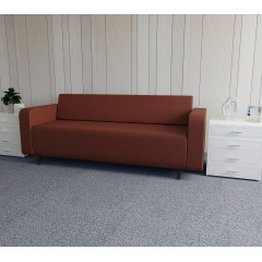 Диван офисный Tobi Sho Арне с подлокотниками 1880х700х740 мм, обивка велюр Magic Terracotta Доманёвка