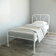 Кровать Tobi Sho RELAX-1 односпальная металлическая для дачи, гостиниц 190X80 Белый Стрый