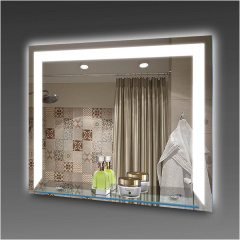 Зеркало Экватор с фронтальной и фоновой LED подсветкой DR-57 700х500х30 с полочкой Кременчуг