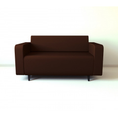 Диван офісний Tobi Sho Арне з підлокітниками 1580х700х740 мм, шкірзам Bright Brown/2231 Ірпінь