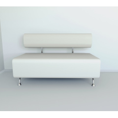 Диван офісний Tobi Sho Доран-42 без підлокітників 1200x540x750, шкірзам Білий 2300 Суми