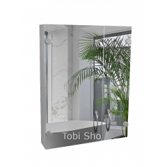 Шкаф зеркальный "Эконом" с двумя дверцами для ванной комнаты Tobi Sho ТS-36 500х650х130 мм Доманёвка