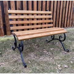 Лавка Tobi Sho садово-паркова кована без підлокітників 1,5 м колір Дуб Генічеськ