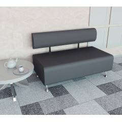 Диван офісний Tobi Sho Доран-42 без підлокітників 1500x540x750, шкірзам Сірий 2233 Кам'янське