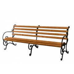 Скамейка Tobi Sho садово-парковая кованая усиленная с подлокотниками 1,75 м цвет Дуб Киев