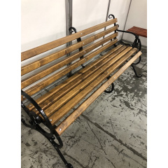 Скамейка Tobi Sho садово-парковая кованая усиленная с подлокотниками 1,75 м цвет Дуб Киев