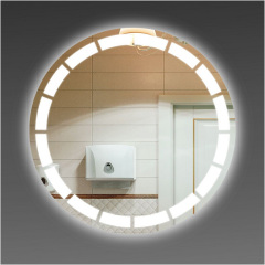 Зеркало круглое Экватор с фоновой и передней LED подсветкой DR-68 900х900х30 Мукачево