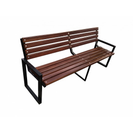 Скамейка садовая Tobi Sho в стиле Лофт усиленная 300 см цвет орех