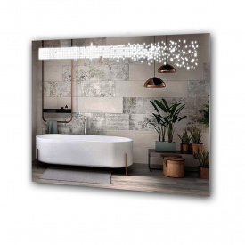 Зеркало настенное Экватор с LED подсветкой сверху DR-25 800х600х30