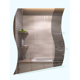 Дзеркало навісне Tobi Sho FG-40(м) хвилясте з трьома полицями 550х687х120