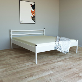 Кровать двуспальная металлическая Tobi sho Гармония 200X180 белый