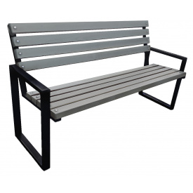 Лавка садова Tobi Sho в стилі Лофт 150 см колір сірий