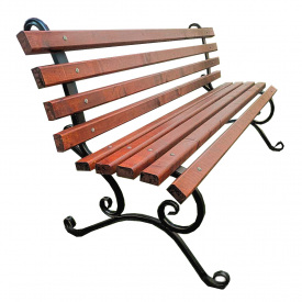 Скамейка Tobi Sho садово-парковая кованая без подлокотников 1,75 м цвет Красное дерево