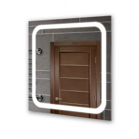 Зеркало квадратное Экватор с передней подсветкой по периметру DR-41 900х900х30