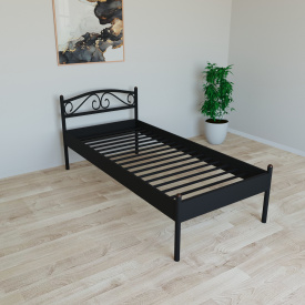 Кровать односпальная металлическая Tobi Sho CAROLA-1 200Х80 Черная