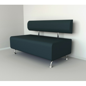 Диван офісний Tobi Sho Доран без підлокітників 1000x540x750, шкірзам Морська хвиля 2215