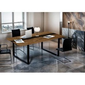 Стіл для переговорів Tobi Sho LOFT Volcano КСЛВ/1/36 стільниця 36 мм, 2100х1100х765 Фаєрвуд