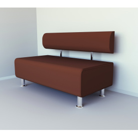 Диван прямой офисный Tobi Sho Ловис-42 без подлокотников 1500x540x750, кожзам Светло-коричневый 2212