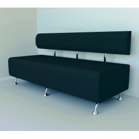 Диван офисный Tobi Sho Доран без подлокотников 1800x540x750, кожзам Морская волна 2215