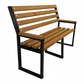 Лавка Tobi Sho Лофт з дерев`яними накладками на підлокітниках посилена 2 м колір дуб