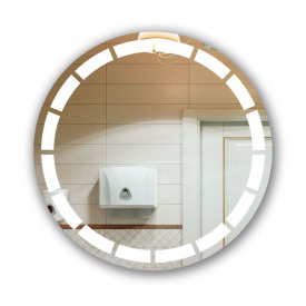 Зеркало круглое Экватор с фоновой и передней LED подсветкой DR-68 800х800х30