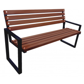 Скамейка садовая Tobi Sho в стиле Лофт 150 см цвет каштан