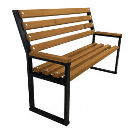 Лавка Tobi Sho Лофт з дерев`яними накладками на підлокітниках 1,3 м колір дуб