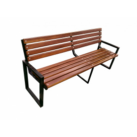 Скамейка садовая Tobi Sho в стиле Лофт усиленная 260 см цвет каштан