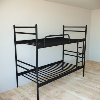 Ліжко двоярусне Tobi Sho COMFORT DUO металеве 200X90 Чорний