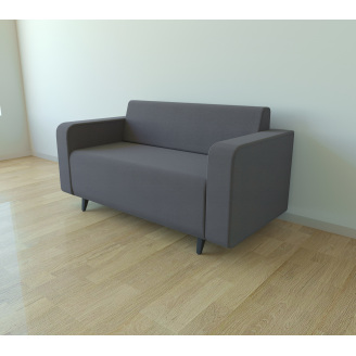 Диван офисный Tobi Sho Арне с подлокотниками 1380х700х740 мм, обивка велюр Magic Grey