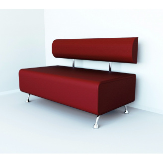 Диван офисный Tobi Sho Доран без подлокотников 1000x540x750, кожзам Красный 2210