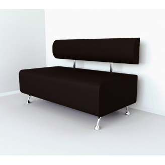 Диван офисный Tobi Sho Доран-42 без подлокотников 1200x540x750, кожзам Темный шоколад 22311