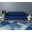 Диван офісний Tobi Sho Арне з підлокітниками 1880х700х740 мм, шкірзам Midnight Blue/2227 Івано-Франківськ