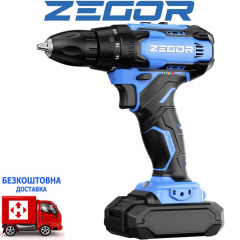 Шуруповерт аккумуляторный ZEGOR CDA-18 (2 *(18В, 2 А/ч)) в коробке (Серия ADVANCED) Надворная