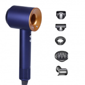 Фен-стайлер для волосся 6 в 1 Magic Hair Supersonic Premium 5 насадок золото (PH770BLG)