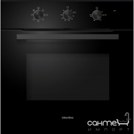 Встраиваемый электрический духовой шкаф с аэрофритюрницей Interline OFG 383 MRG BA AirFry черный
