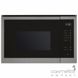 Встраиваемая микроволновая печь с грилем Interline Edge One MWG 925 SSA BA черное стекло/нерж. сталь