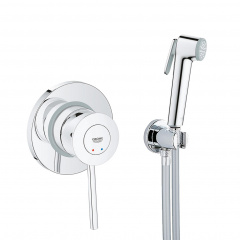 Гігієнічний душ зі змішувачем Grohe BauClassic прихованого монтажу хром (UA11104802) Прилуки