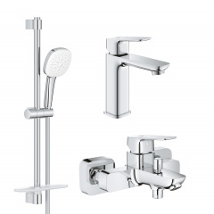Набір змішувачів для ванни Grohe Cubeo 3 в 1 хром (UA125246M) Київ
