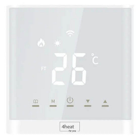 Терморегулятор сенсорний для теплої підлоги 4Heat AE-667 BLR Boiler Wi-Fi білий