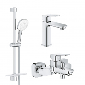 Набір змішувачів для ванни Grohe Cubeo 3 в 1 хром (UA125246M)