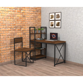 Письменный офисный стол с стеллажом в стиле LOFT ЛОФТ