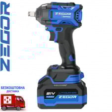 Гайковерт аккумуляторный Zegor SDAX-21BL-500 2*(21В, 4Ач) в кейсе (Серия X)
