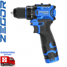 Аккумуляторный шуруповерт ZEGOR CDAX-16BL (бесщеточный) (2 *(16В, 2 А/ч)) в кейсе (Серия X)